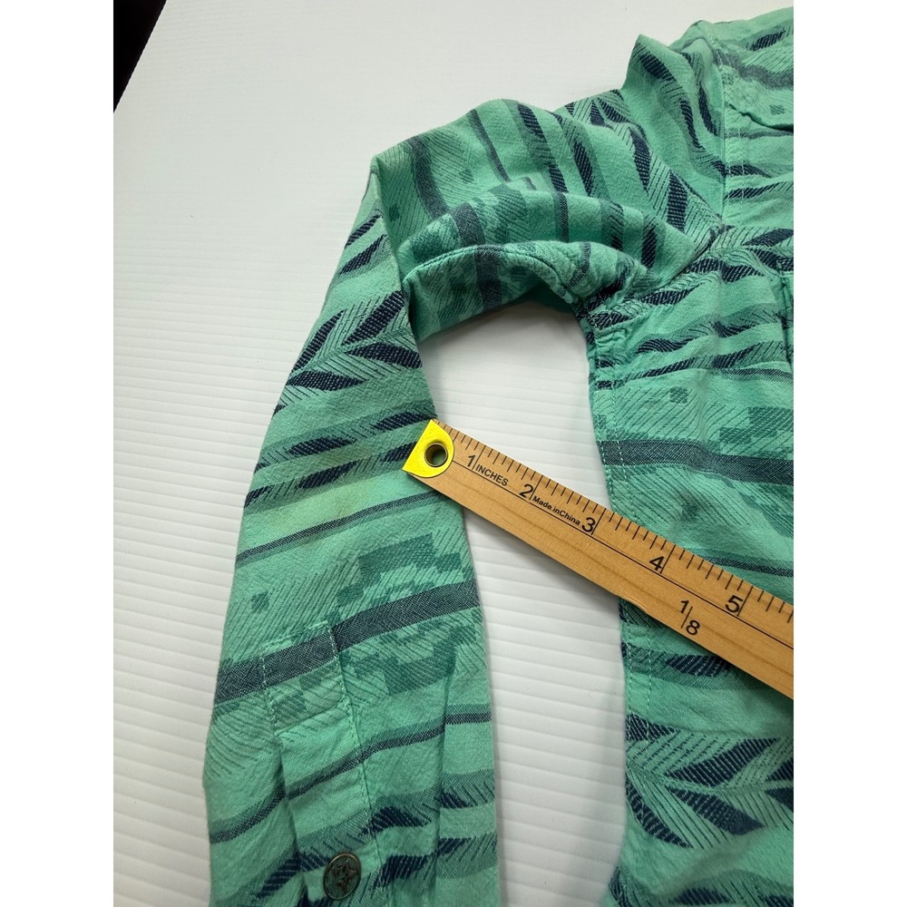 Ryan Michael Womens Mint Green Southwestern Western Button Up Shirt Size M - Picture 5 of 9